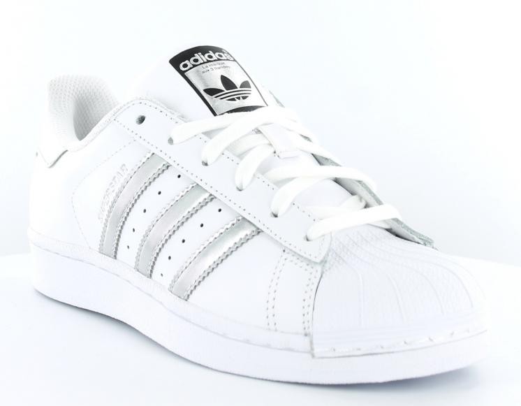 adidas superstar blanc argent femme